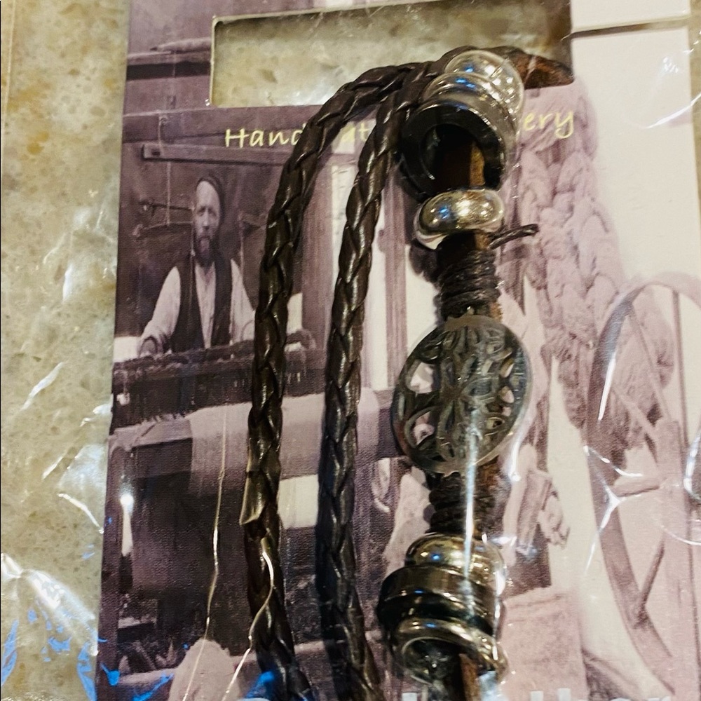 Celtic leather wrap bracelet. NWT